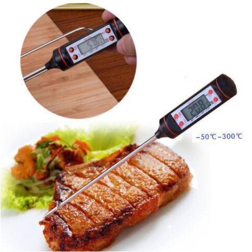 sonde électronique pour mesurer la température du steak