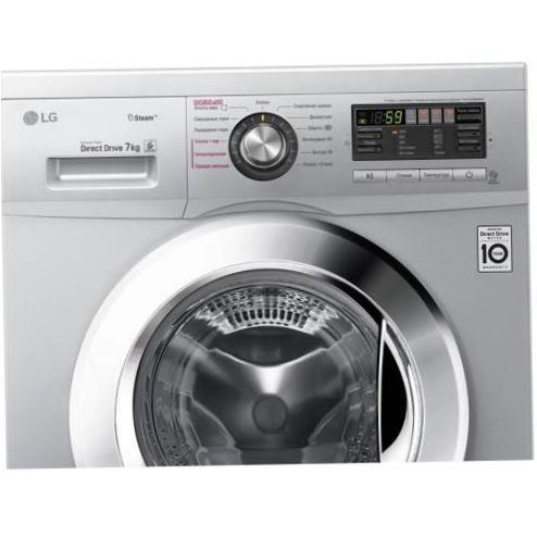 Lave-linge LG F1296HDS - fonctions supplémentaires : sélection de la vitesse d'essorage, sélection de la température de lavage, contrôle de la balance, contrôle du niveau de mousse, démarrage différé