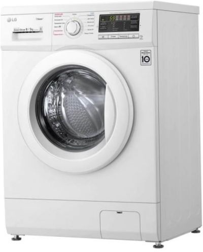 Lave-linge séchant LG F1296CDS avec séchage - fonctions supplémentaires : sélection de la vitesse d'essorage, sélection de la température de lavage, contrôle intelligent du lavage, contrôle de l'équilibre, contrôle du niveau de mousse, lavage à bulles, signal de fin de lavage, réglage de l'heure de fin de lavage