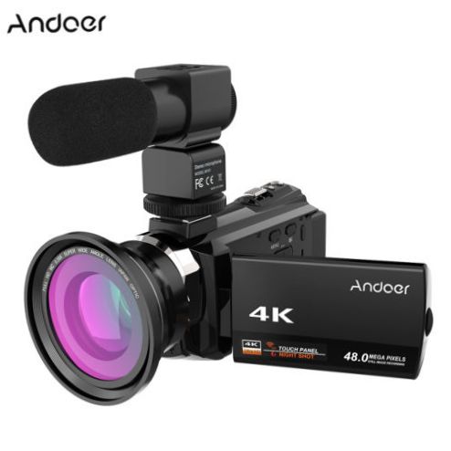 Le SUOD-4K-1080P-48MP-WiFi-Digital-Video-Camcorder-Recorder-w-0-39X-Wide-Angle-Macro