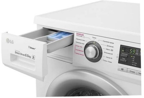 Lave-linge LG F12B8WDS7 - caractéristiques du design : ouverture de la trappe à 180 degrés, couvercle supérieur amovible